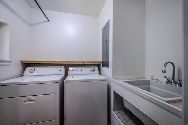 28 Acacia Dr, Conway, MO 65632 - laundry area with washing machine and dryer and electric panel