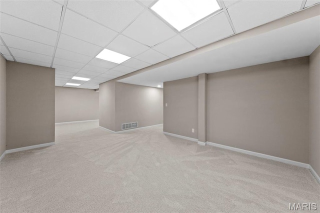 6 Freedom Way, Saint Charles, MO 63303 - finished basement featuring carpet floors, baseboards, and a drop ceiling