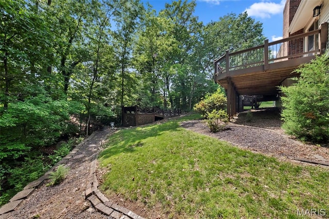 6 Freedom Way, Saint Charles, MO 63303 - view of grassy yard with a deck