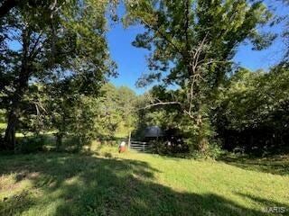 1742 Date Dr, Summersville, MO 65571 - view of grassy yard featuring a forest view