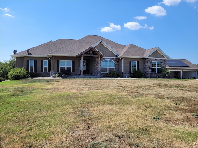10359 Bounds Rd, Shipman, IL 62685 - view of front facade with stone siding and a front yard