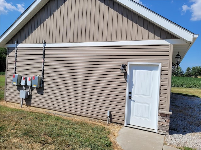 10359 Bounds Rd, Shipman, IL 62685 - view of side of home featuring an outbuilding and board and batten siding