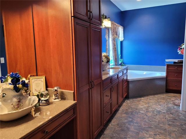 10359 Bounds Rd, Shipman, IL 62685 - full bath featuring vanity and a garden tub