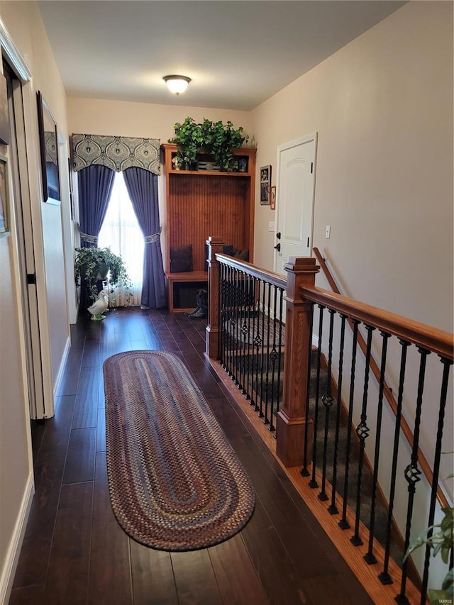 10359 Bounds Rd, Shipman, IL 62685 - hallway featuring hardwood / wood-style floors and baseboards