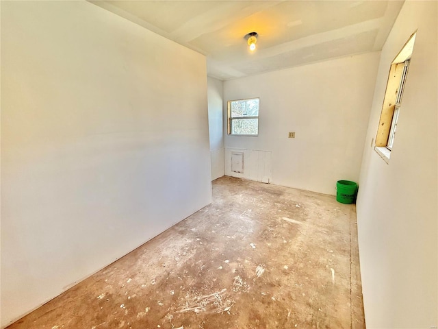 view of spare room