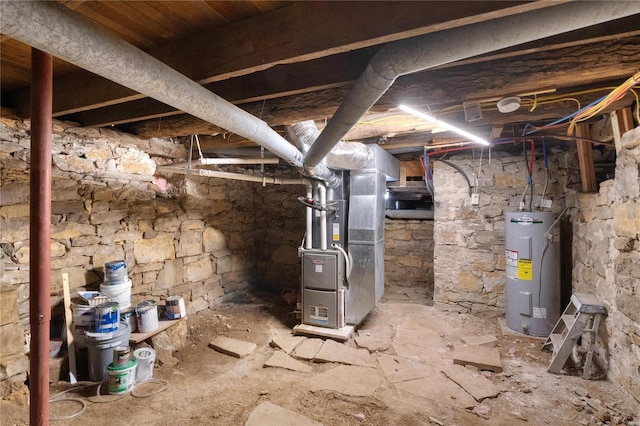 1137 Main St, Maeystown, IL 62256 - unfinished basement with water heater and heating unit