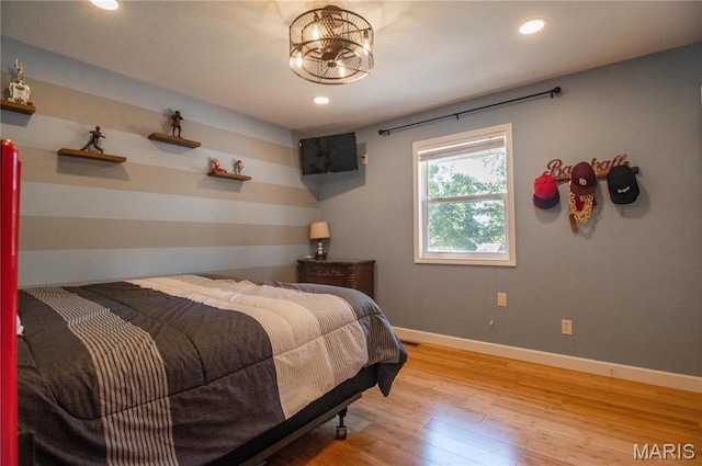 382 Christina Ln, Poplar Bluff, MO 63901 - bedroom featuring wood finished floors and recessed lighting
