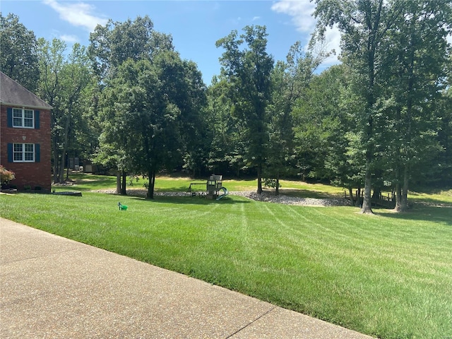 view of green lawn