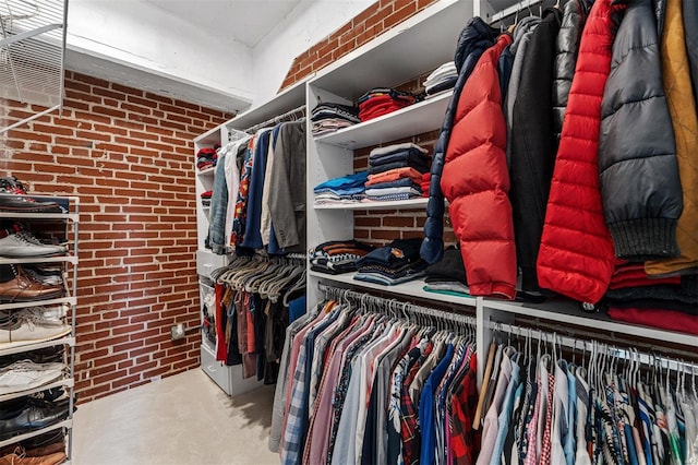 view of walk in closet