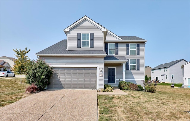 120 Kelcross, Wentzville, MO 63385 - traditional-style home featuring driveway, a front lawn, a garage, and a shingled roof