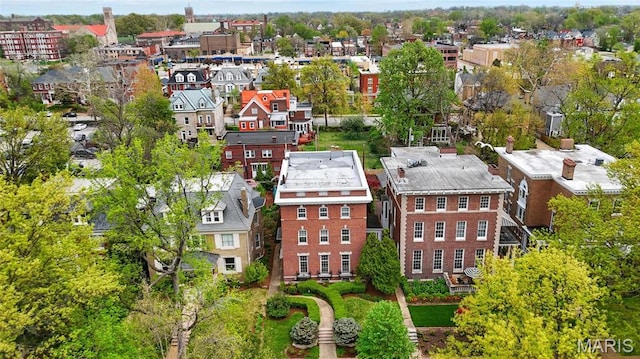 aerial perspective of suburban area