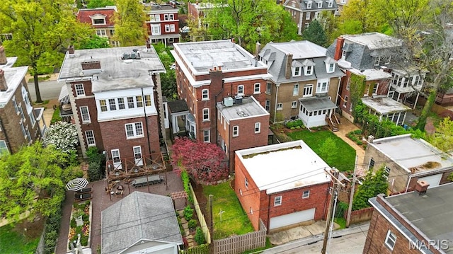 aerial perspective of suburban area