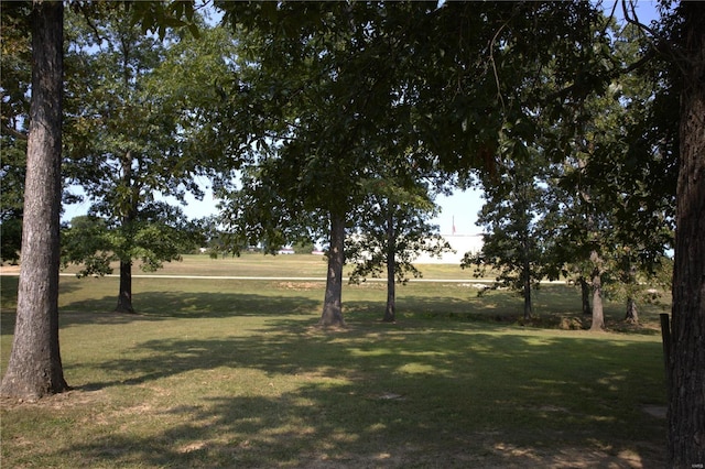 view of property's community featuring a lawn