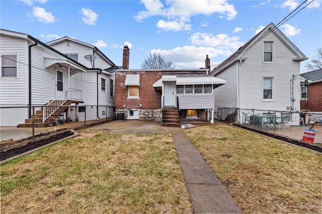 4634 Tyrolean Ave, Saint Louis, MO 63116 - view of front of house with entry steps and a chimney