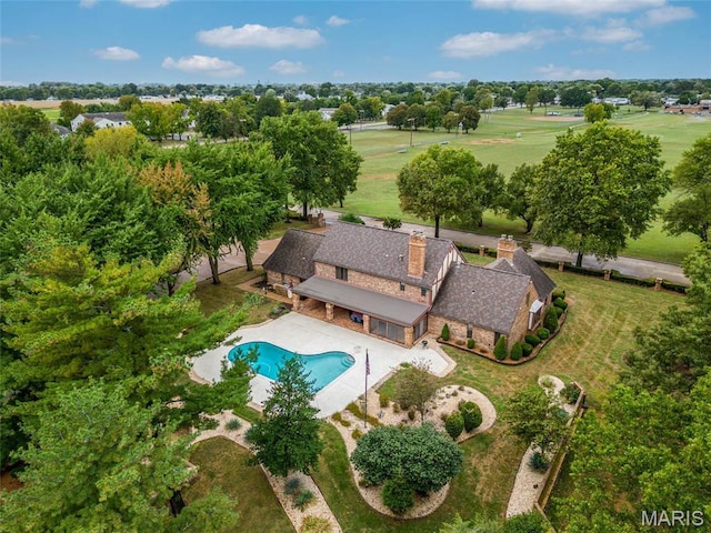 3112 Parkview Dr, Granite City, IL 62040 - aerial view of property and surrounding area with a pool