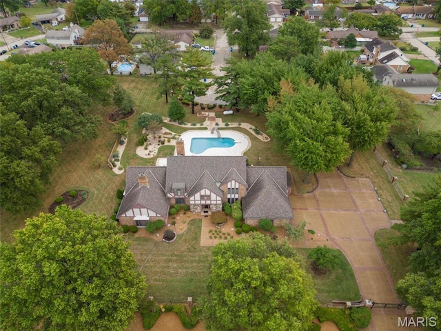 3112 Parkview Dr, Granite City, IL 62040 - aerial overview of property's location with a pool