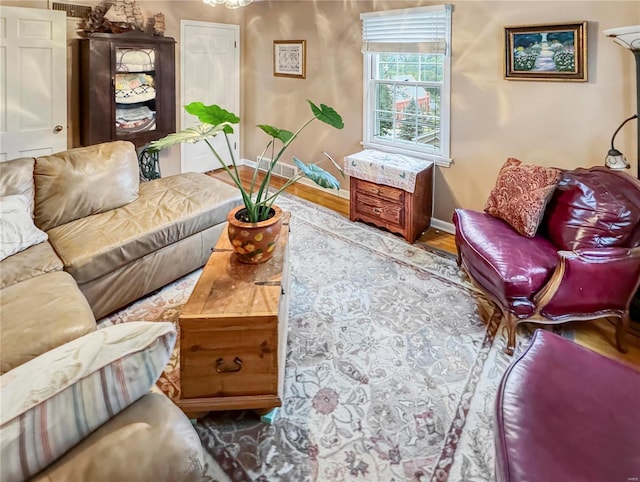 520 N Main St, Louisiana, MO 63353 - living area with baseboards and wood finished floors