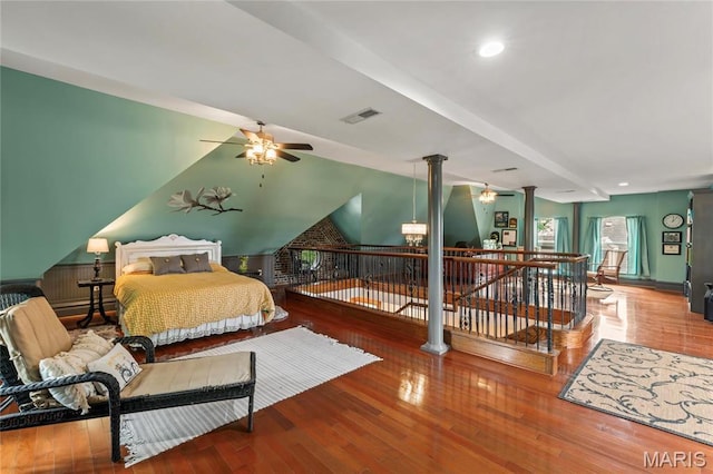 3623 Ohio Ave, Saint Louis, MO 63118 - bedroom with wood-type flooring and recessed lighting