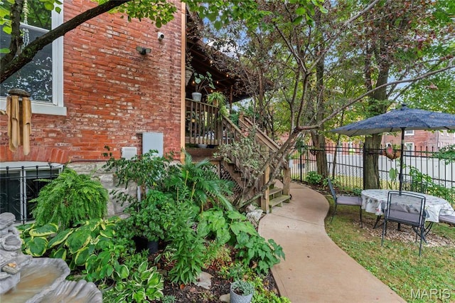 3623 Ohio Ave, Saint Louis, MO 63118 - view of side of property with stairway and brick siding