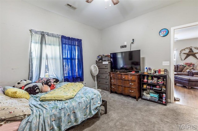310 Crane St, Park Hills, MO 63601 - bedroom with carpet and ceiling fan