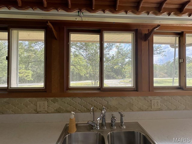 16347 Crestview Dr, Dexter, MO 63841 - kitchen view of a sink and light countertops