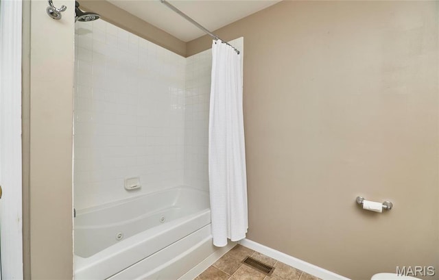 1538 Cattail Way, Saint Charles, MO 63303 - full bath featuring baseboards, shower / tub combo, and tile patterned flooring