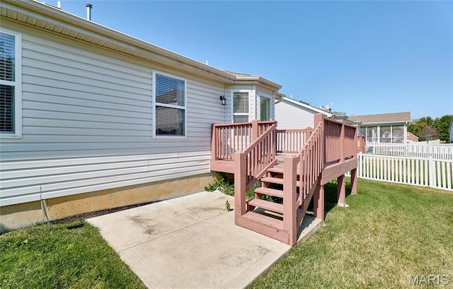 1538 Cattail Way, Saint Charles, MO 63303 - wooden terrace featuring a patio