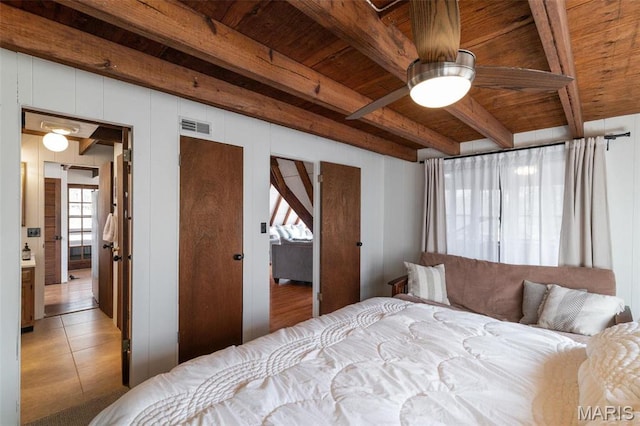 682 Shadow Lake Circle Dr, Innsbrook, MO 63390 - bedroom featuring wooden ceiling and beamed ceiling