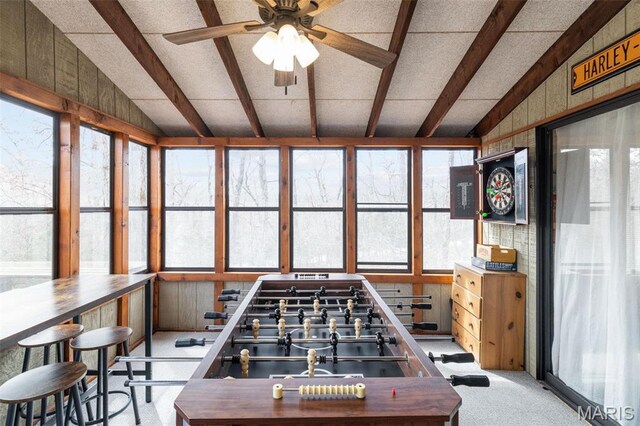 682 Shadow Lake Circle Dr, Innsbrook, MO 63390 - recreation room featuring ceiling fan and carpet
