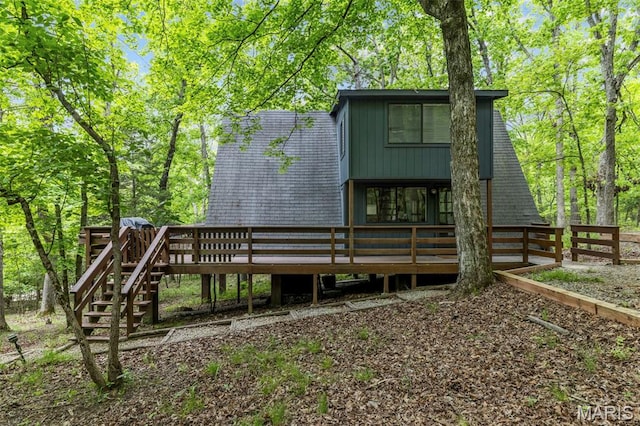 682 Shadow Lake Circle Dr, Innsbrook, MO 63390 - rear view of property featuring a wooden deck and fence