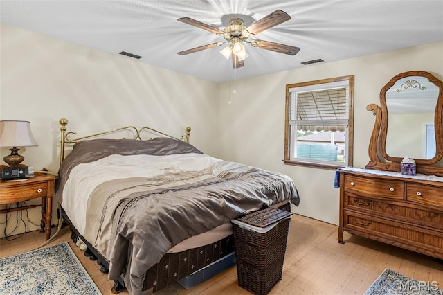 109 N Grant St, Desloge, MO 63601 - bedroom featuring ceiling fan and wood finished floors