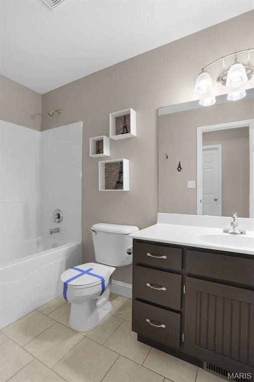 443 Mark Twain Loop, Union, MO 63084 - bathroom with vanity, tile patterned floors, and shower / tub combination