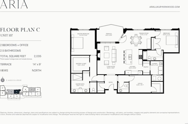 132 E Monroe Unit 107, Saint Louis, MO 63122 - home floor plan