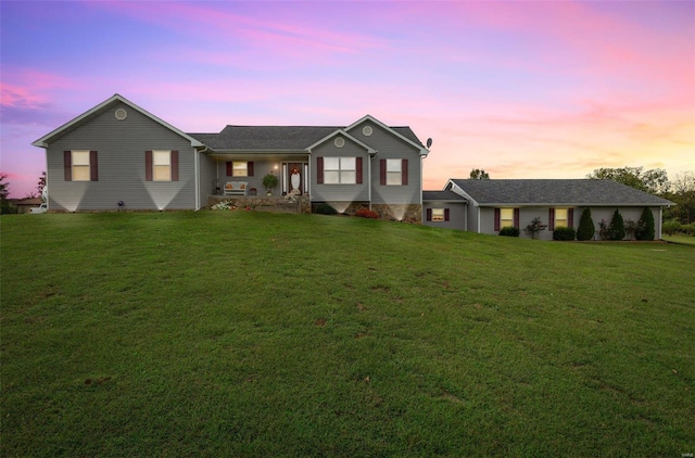 8041 Greystone Ln, Bonne Terre, MO 63628 - ranch-style home with a yard
