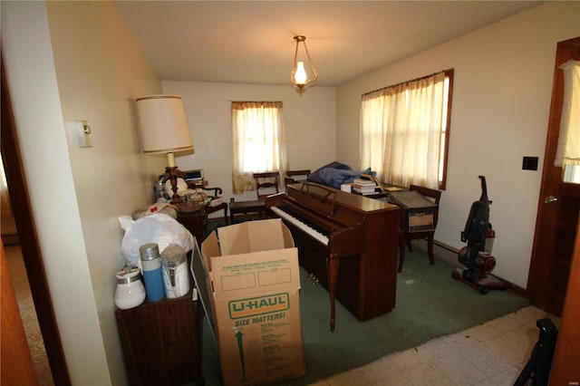 932 State Highway Hh, Isabella, MO 65676 - carpeted office featuring tile patterned floors