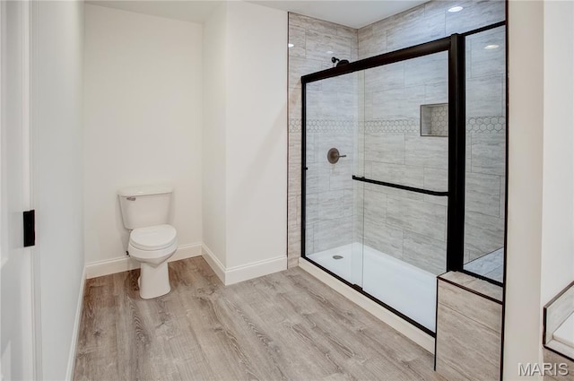 1127 Redwing Ct, Grafton, IL 62037 - full bath featuring a stall shower and wood finished floors