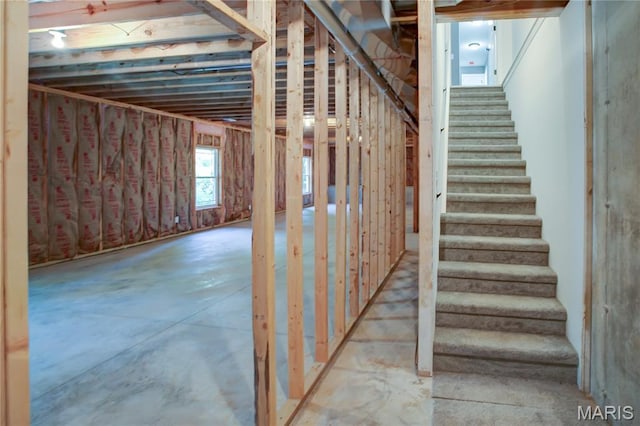 1127 Redwing Ct, Grafton, IL 62037 - stairway with concrete flooring