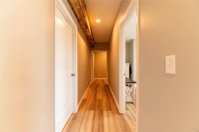 101 Lauren Grace Ct, Elsberry, MO 63343 - hall with light wood-style flooring, baseboards, and recessed lighting