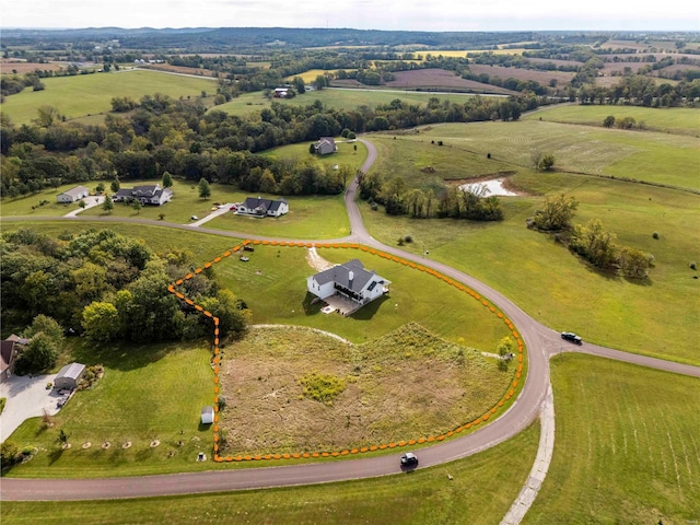 101 Lauren Grace Ct, Elsberry, MO 63343 - overview of rural landscape featuring property parcel outlined