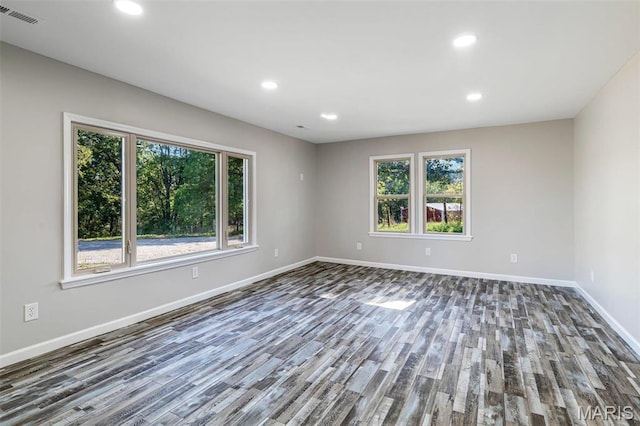 15160 Walker Rd, Saint Genevieve, MO 63670 - spare room featuring wood finished floors, baseboards, and recessed lighting