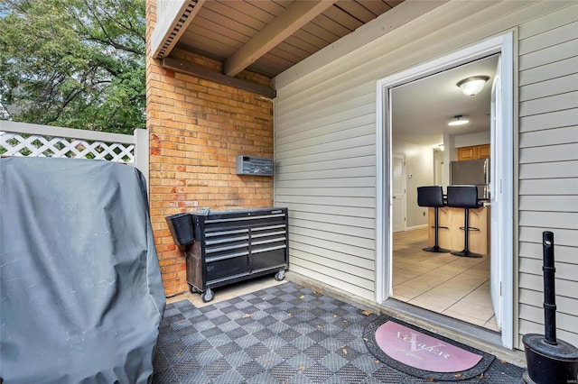 950 E Rue De La Banque Unit L1, Creve Coeur, MO 63141 - view of patio / terrace with grilling area