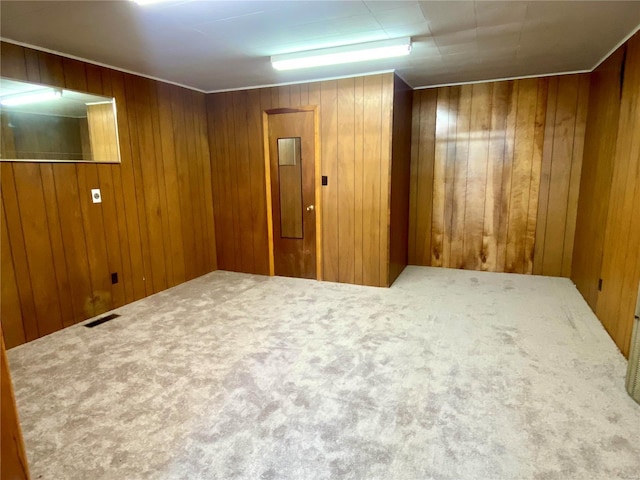 101 E Cedar St, Bertrand, MO 63823 - finished basement with wooden walls and carpet floors