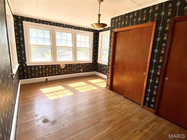 101 E Cedar St, Bertrand, MO 63823 - empty room with wallpapered walls and wood-type flooring