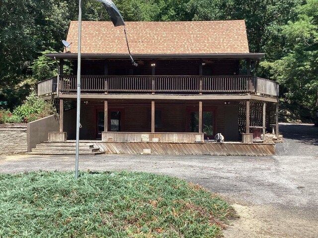 1102 County Road 5, Rockwood, IL 62280 - view of front of home with a deck and roof with shingles