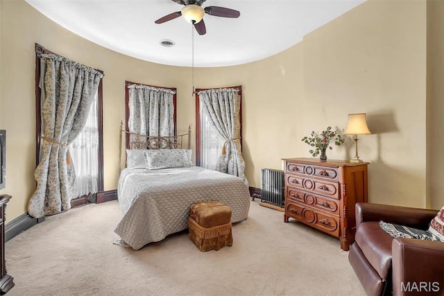 2712 S Compton Ave, Saint Louis, MO 63118 - bedroom with carpet, ceiling fan, and baseboards