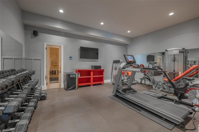 2471 Alpine Cove Dr, Innsbrook, MO 63390 - workout area with recessed lighting