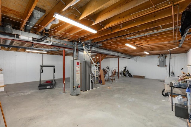 1125 N Franklin St, Litchfield, IL 62056 - unfinished below grade area featuring water heater and electric panel