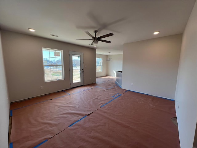 5355 Byrd Creek Trl, Jackson, MO 63755 - unfurnished room featuring a ceiling fan, recessed lighting, and baseboards