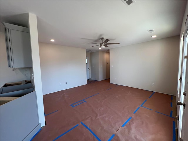 5355 Byrd Creek Trl, Jackson, MO 63755 - unfurnished living room with ceiling fan and recessed lighting