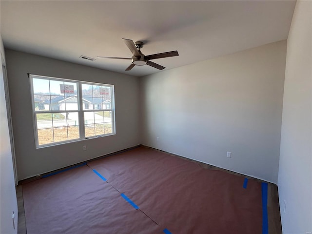 5355 Byrd Creek Trl, Jackson, MO 63755 - spare room featuring a ceiling fan and carpet